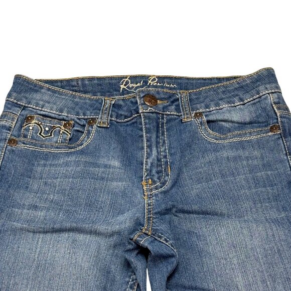 Royal Premium Womens Blue Jeans‎ Size 6 With Embroidered Pockets - Picture 7 of 14